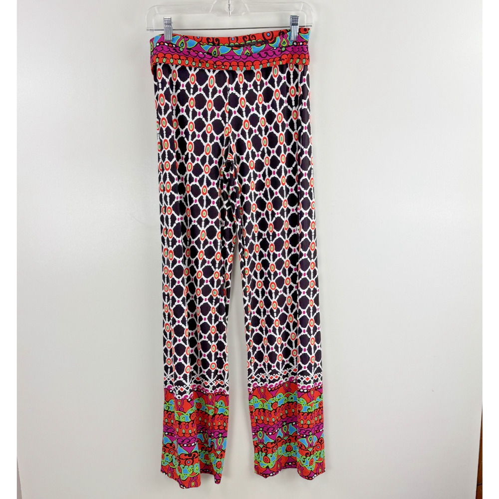 NWT TRINA TURK Venice Beach Swim Coverup Wide Leg Pants Multi Color Small NEW
